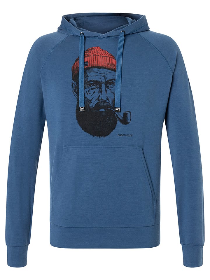 Mikina super.natural Blau 7789822 Hoodie "Fav Sailor" in Blau - 5