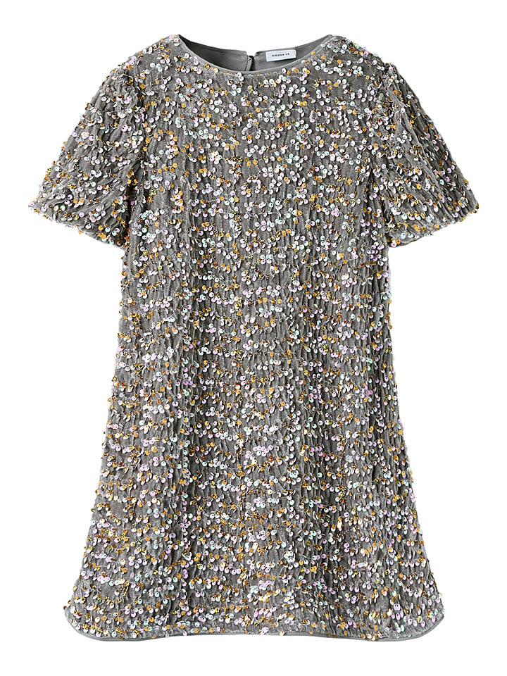 name it Beige/ Silber/ Gold 581067 Kleid "Prunica" in Beige/ Silber/ Gold - 1