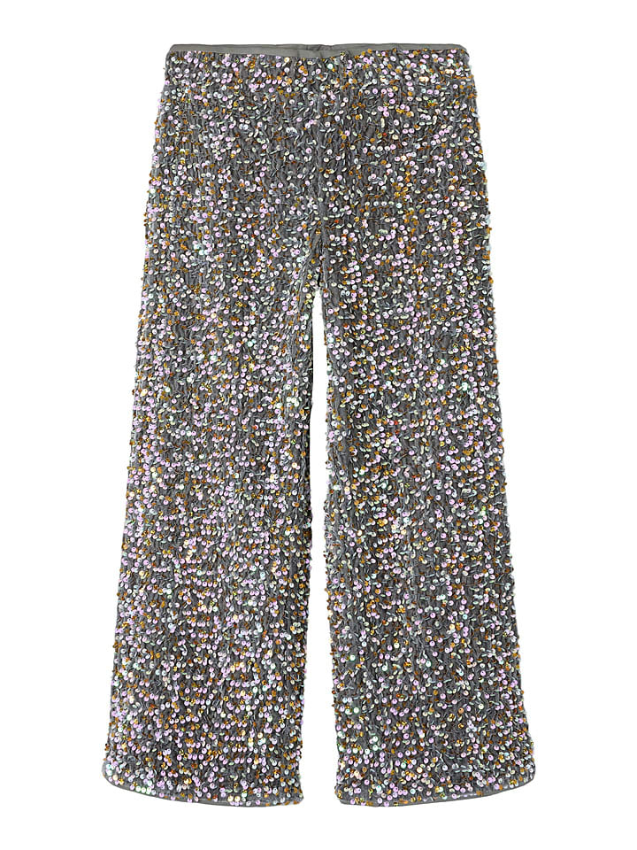 name it Grau/ Lila/ Gold 6240519 Hose "Prunica" in Grau/ Lila/ Gold - 1