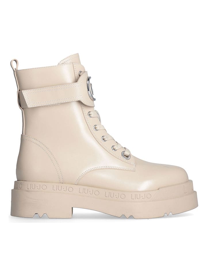 Topánky Liu Jo Creme 6084131 Leder-Boots in Creme - 1