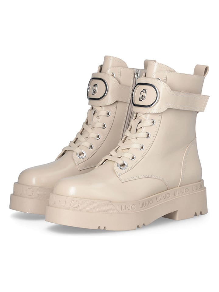 Topánky Liu Jo Creme 6084131 Leder-Boots in Creme - 2