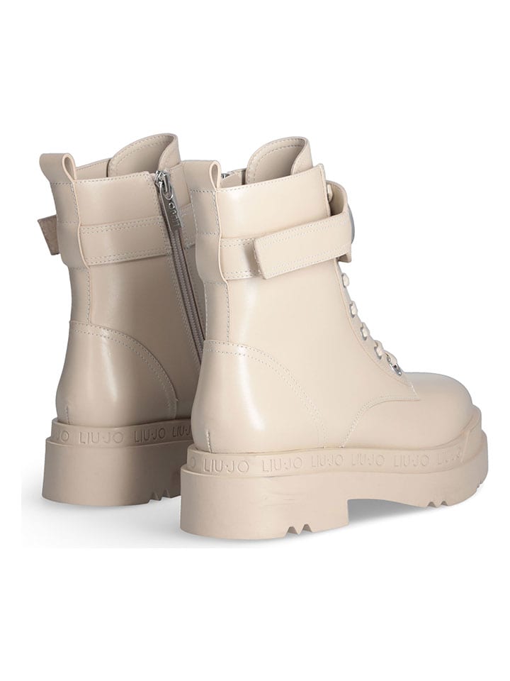 Topánky Liu Jo Creme 6084131 Leder-Boots in Creme - 3
