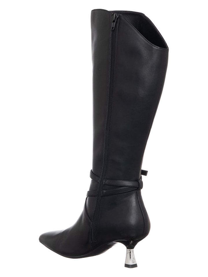 Topánky Liu Jo Schwarz 846040 Leder-Stiefel in Schwarz - 3