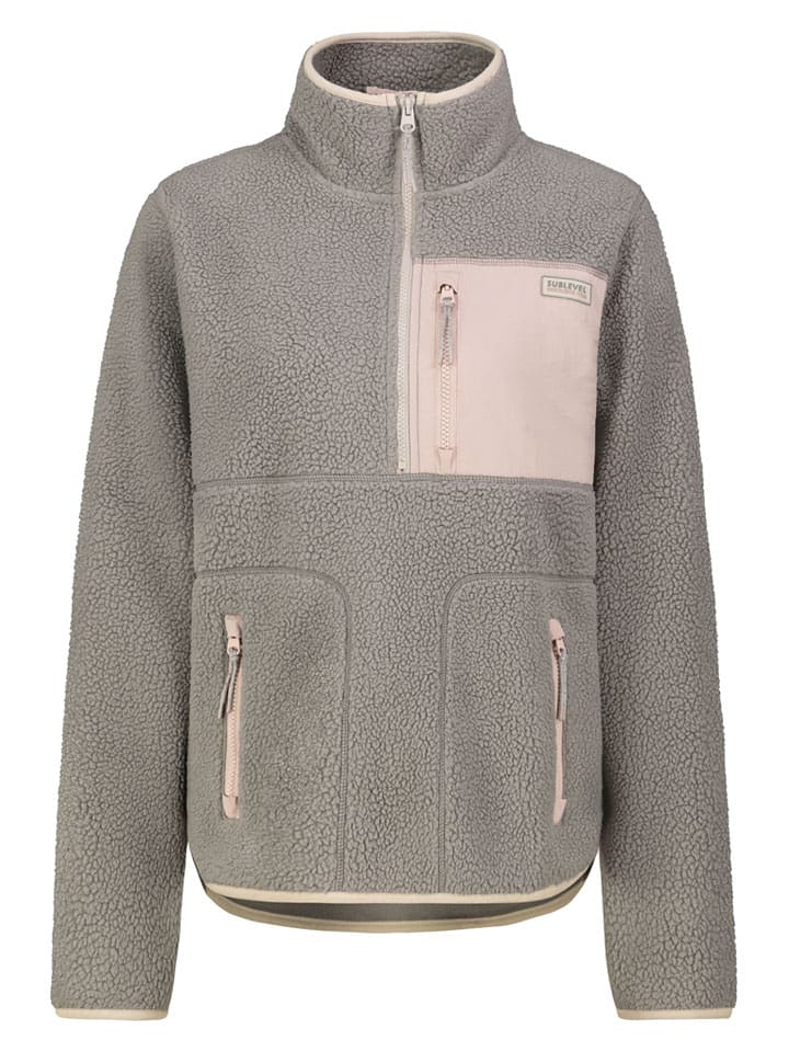 Mikina Sublevel Taupe/ Rosa 1612112 Fleecepullover in Taupe/ Rosa - 2
