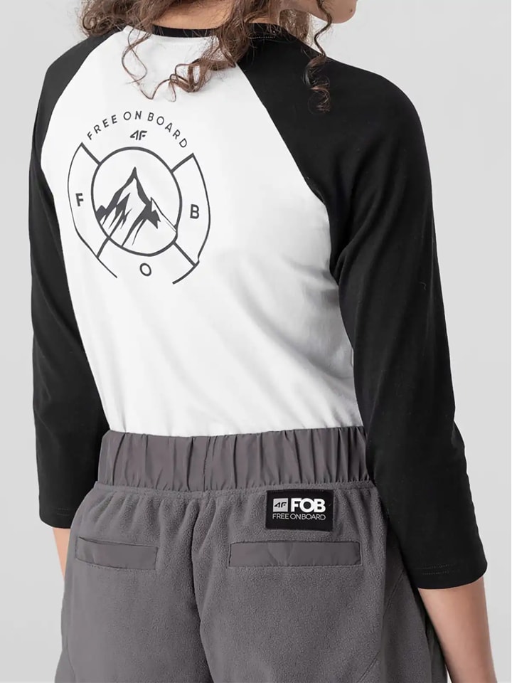 4F Weiß/ Schwarz 6473351 Longsleeve in Weiß/ Schwarz - 2
