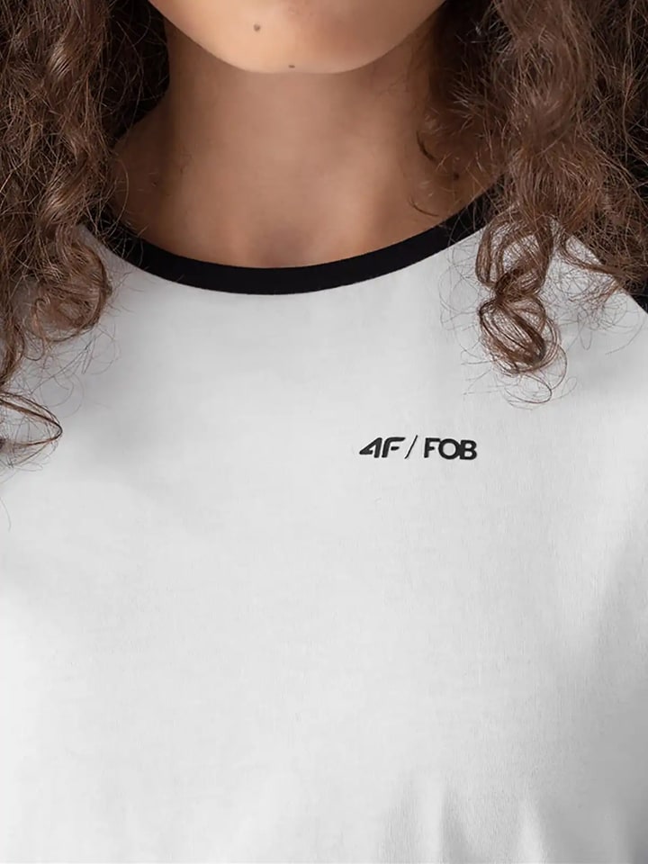 4F Weiß/ Schwarz 6473351 Longsleeve in Weiß/ Schwarz - 3