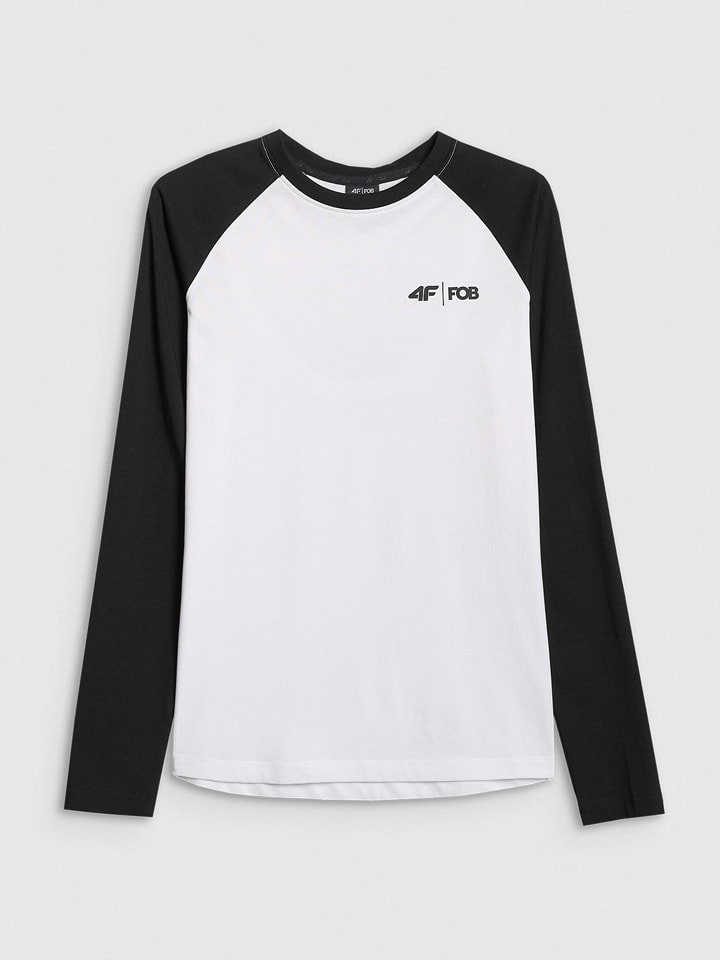 4F Weiß/ Schwarz 6473351 Longsleeve in Weiß/ Schwarz - 5