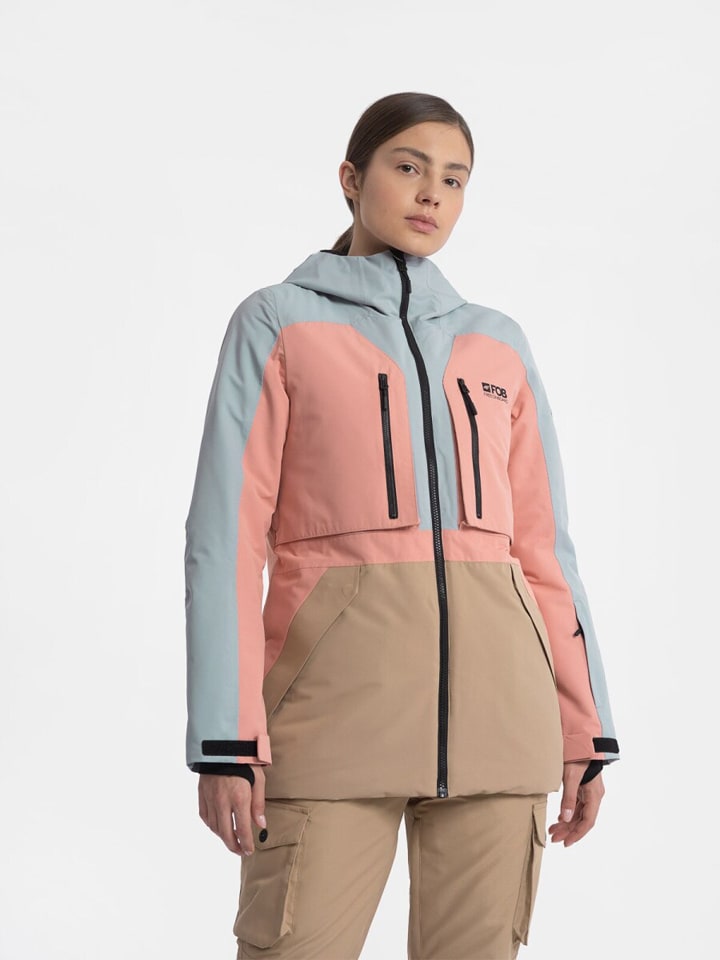 Dámska bunda 4F Hellblau/ Rosa/ Beige 700905 Ski-/ Snowboardjacke in Hellblau/ Rosa/ Beige - 1