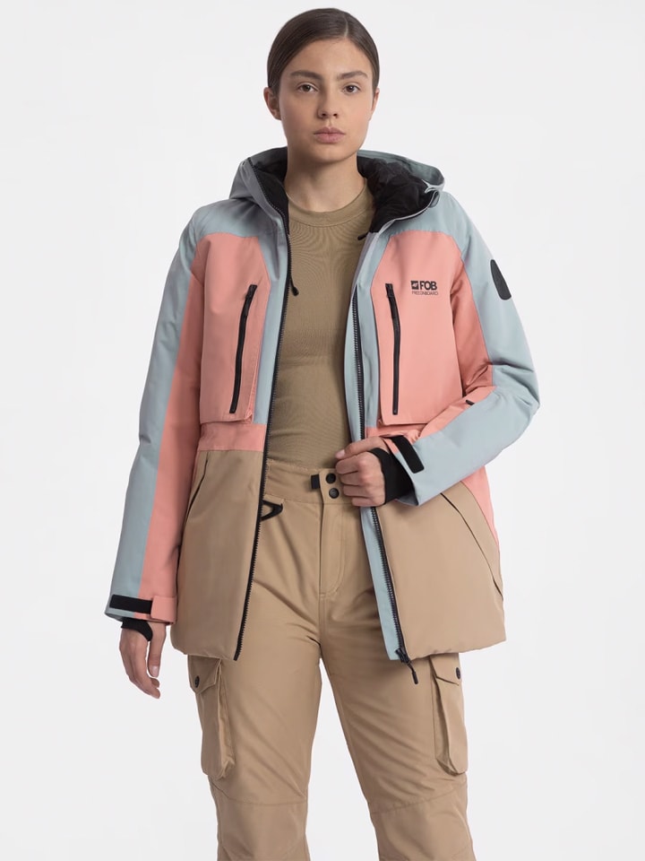 Dámska bunda 4F Hellblau/ Rosa/ Beige 700905 Ski-/ Snowboardjacke in Hellblau/ Rosa/ Beige - 2