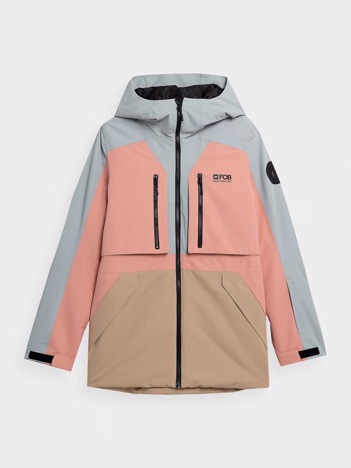 Dámska bunda 4F Hellblau/ Rosa/ Beige 700905 Ski-/ Snowboardjacke in Hellblau/ Rosa/ Beige - 4