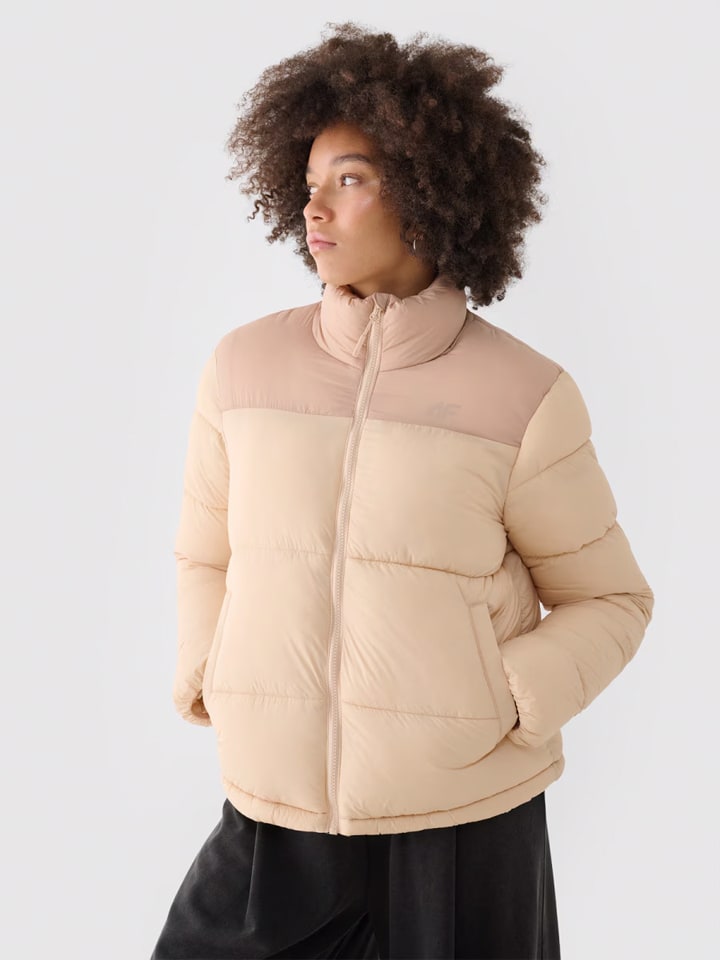 Dámska bunda 4F Beige 6141034 Daunenjacke in Beige - 1