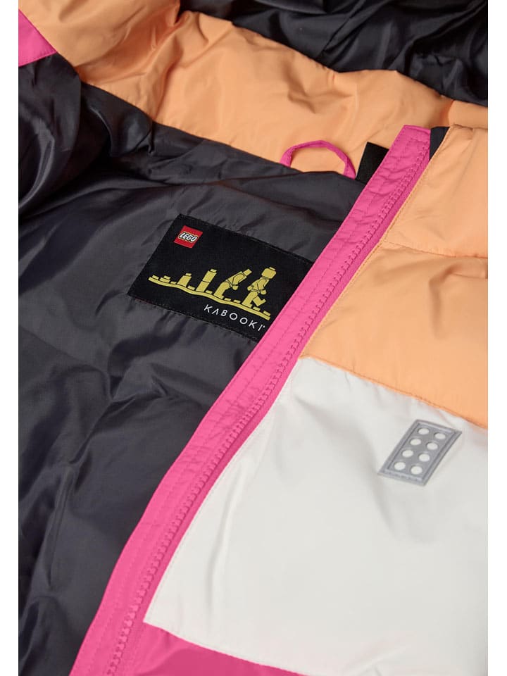 LEGO Orange/ Weiß/ Pink 6681384 Steppjacke "Jaz" in Orange/ Weiß/ Pink - 5