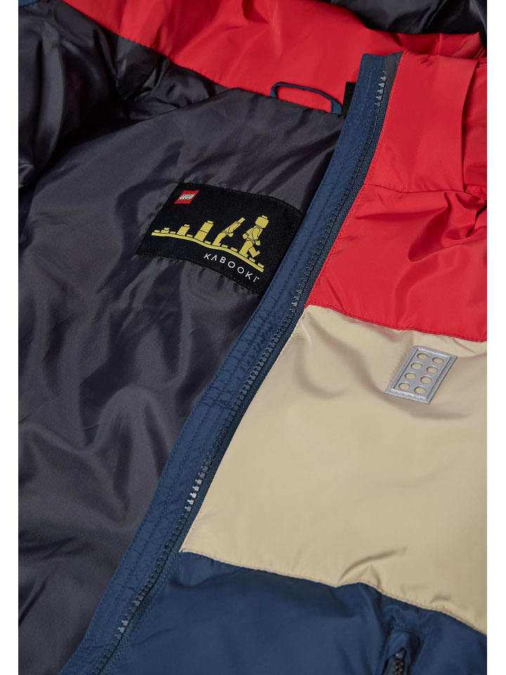LEGO Rot/ Beige/ Blau 7110016 Steppjacke "Jaz" in Rot/ Beige/ Blau - 5
