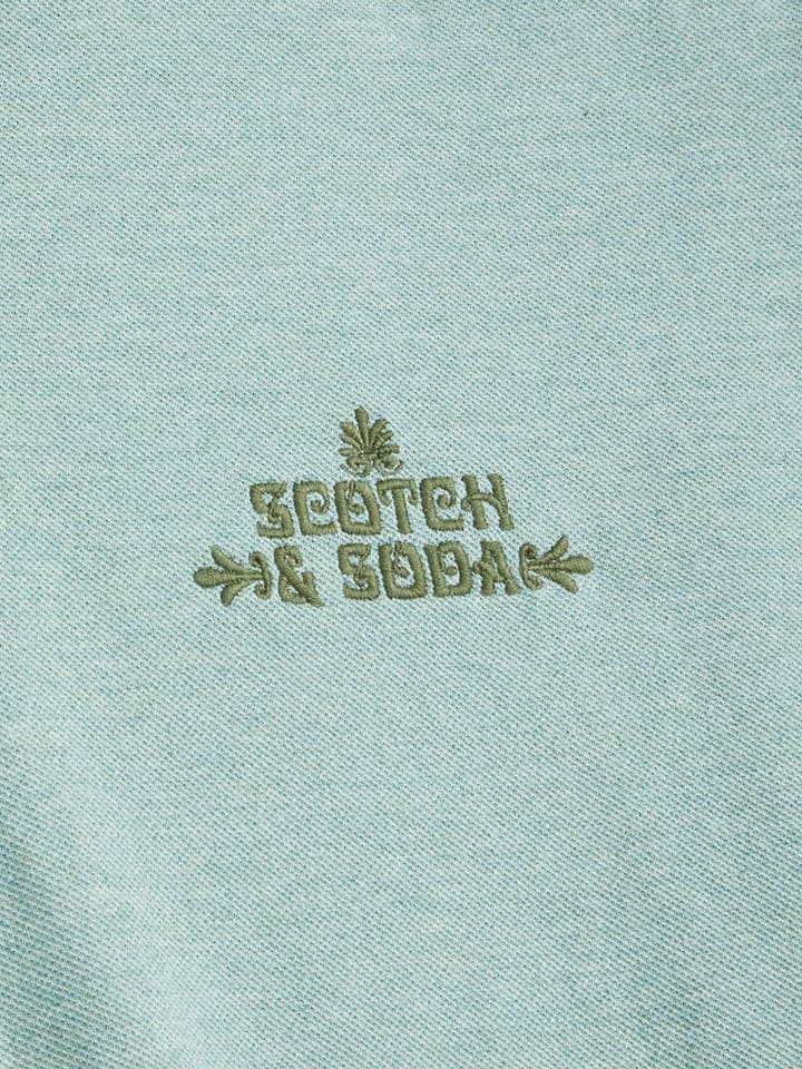 Tričko Scotch & Soda Mint 2831754 Poloshirt in Mint - 3