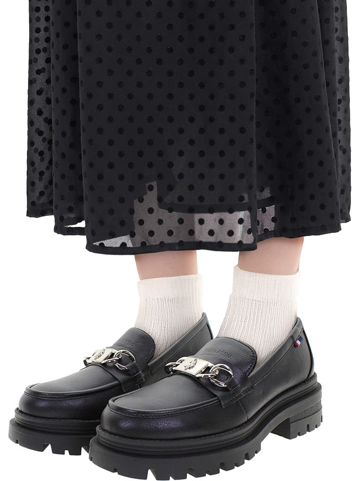 U.S. Polo Assn. Schwarz 8646481 Mokassins in Schwarz - 8