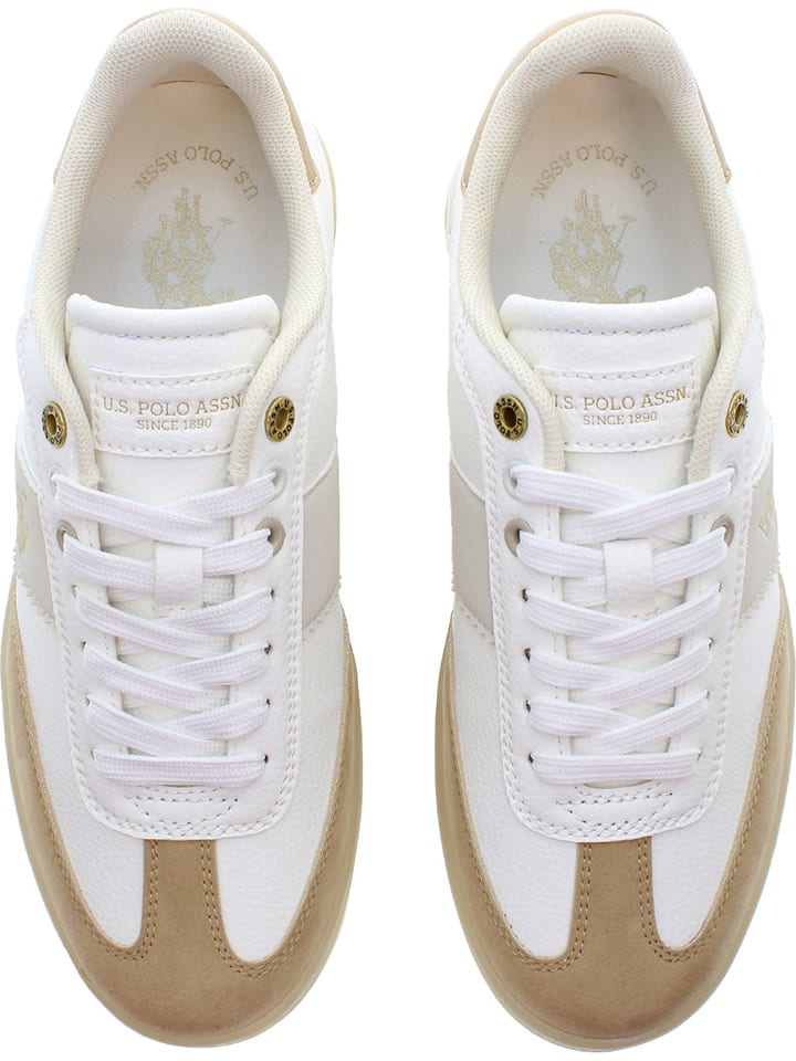 Tenisky U.S. Polo Assn. Weiß/ Hellbraun 7157613 Sneakers "Campy" in Weiß/ Hellbraun - 4