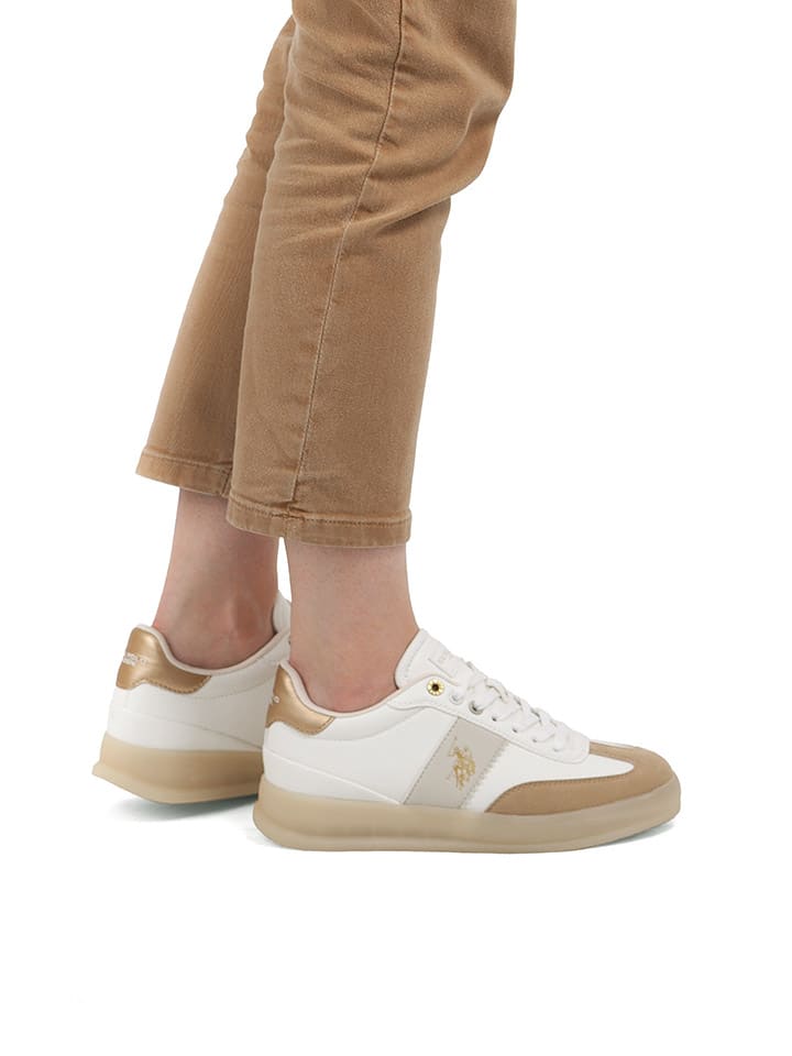 Tenisky U.S. Polo Assn. Weiß/ Hellbraun 7157613 Sneakers "Campy" in Weiß/ Hellbraun - 8