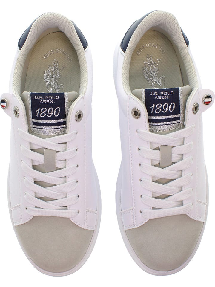 Tenisky U.S. Polo Assn. Weiß/ Beige/ Dunkelblau 8368413 Sneakers "Cody" in Weiß/ Beige/ Dunkelblau - 4