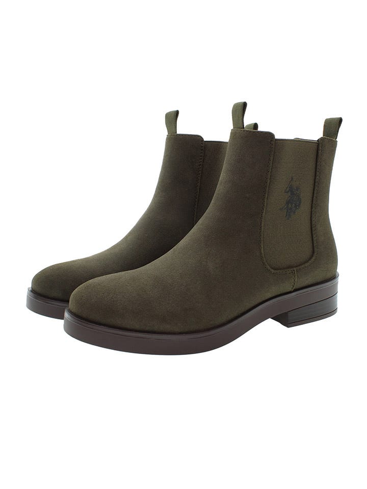 Topánky U.S. Polo Assn. Khaki 9714949 Chelsea-Boots in Khaki - 3