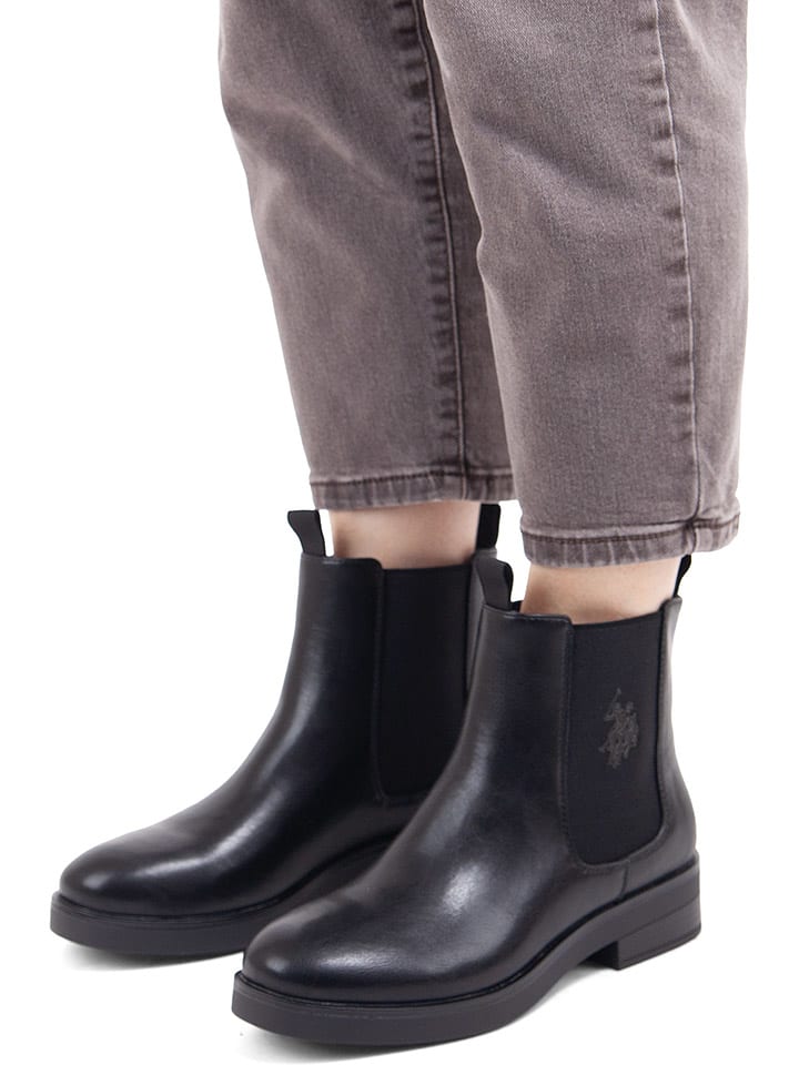 Topánky U.S. Polo Assn. Schwarz 933303 Chelsea-Boots in Schwarz - 8