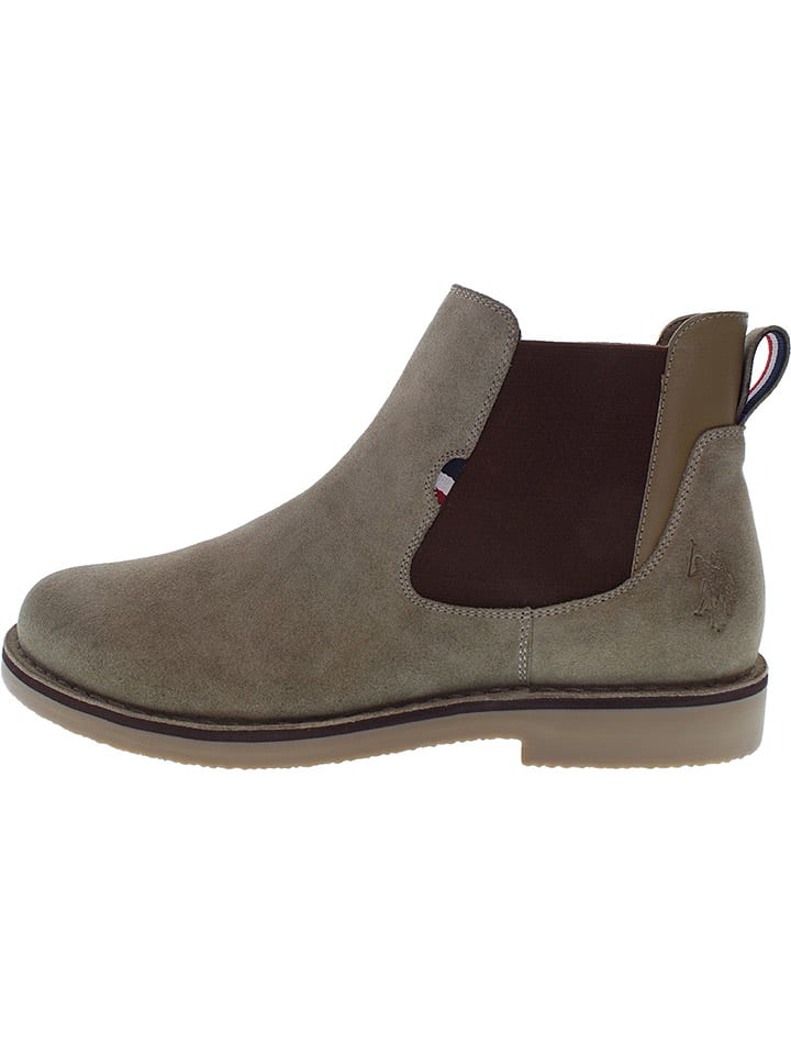 Topánky U.S. Polo Assn. Khaki 7956606 Leder-Chelsea-Boots in Khaki - 2