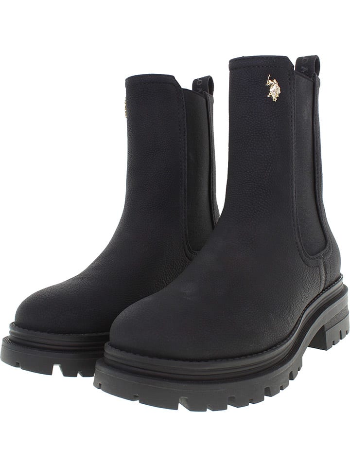 Topánky U.S. Polo Assn. Schwarz 8011308 Chelsea-Boots in Schwarz - 3