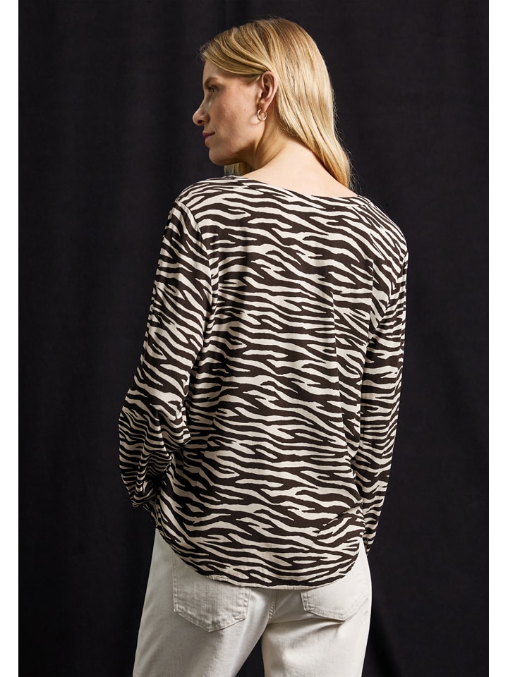 Cecil Braun/ Weiß 5449581 Bluse in Braun/ Weiß - 2