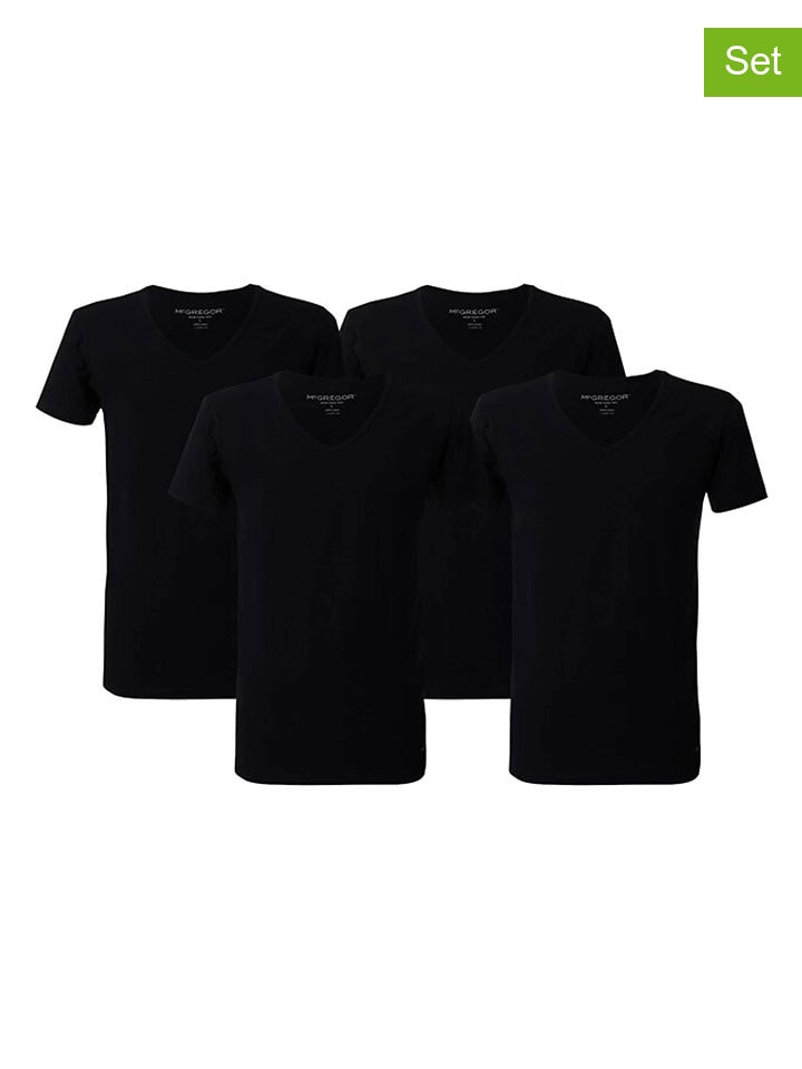 Tričko McGregor Schwarz 4493135 4er-Set: Shirts in Schwarz - 1