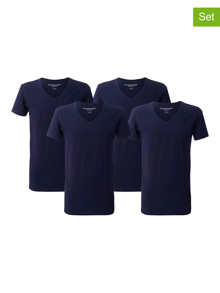 Tričko McGregor Dunkelblau 8888060 4er-Set: Shirts in Dunkelblau - 1