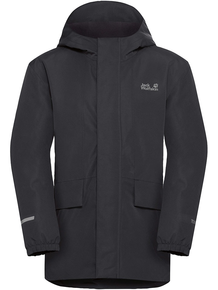 Jack Wolfskin Schwarz 5763032 Regenjacke "Canvey" in Schwarz - 1