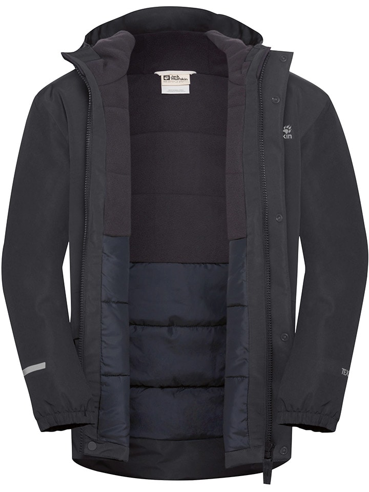 Jack Wolfskin Schwarz 5763032 Regenjacke "Canvey" in Schwarz - 2