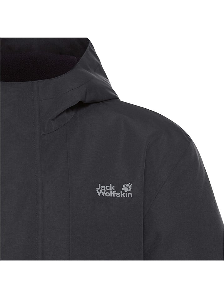Jack Wolfskin Schwarz 5763032 Regenjacke "Canvey" in Schwarz - 5