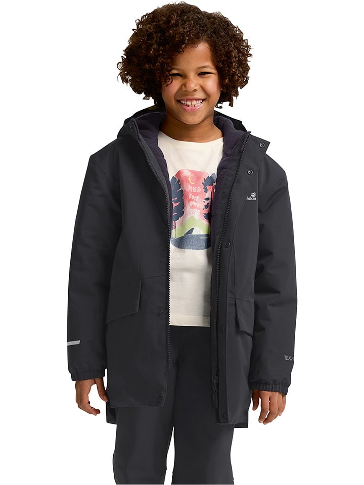 Jack Wolfskin Schwarz 5763032 Regenjacke "Canvey" in Schwarz - 7