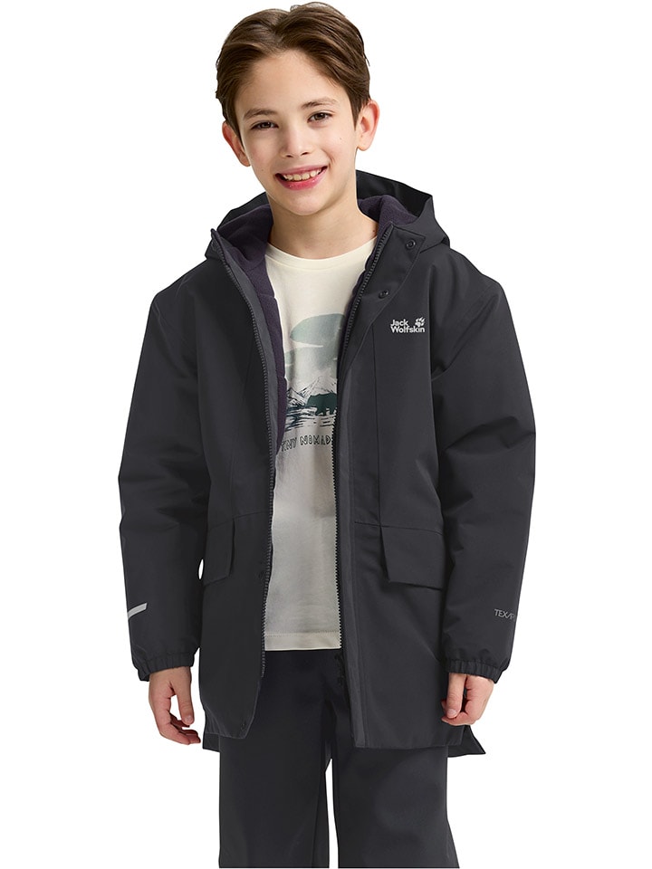 Jack Wolfskin Schwarz 5763032 Regenjacke "Canvey" in Schwarz - 9