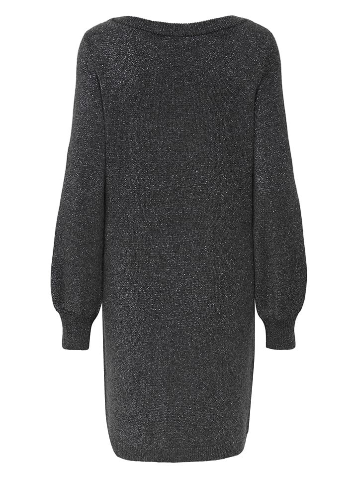 Šaty JDY Anthrazit 5760037 Strickleid in Anthrazit - 2
