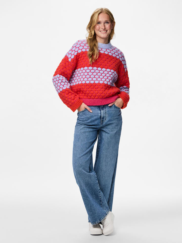Sveter Pieces Rot 4556256 Pullover in Rot - 1