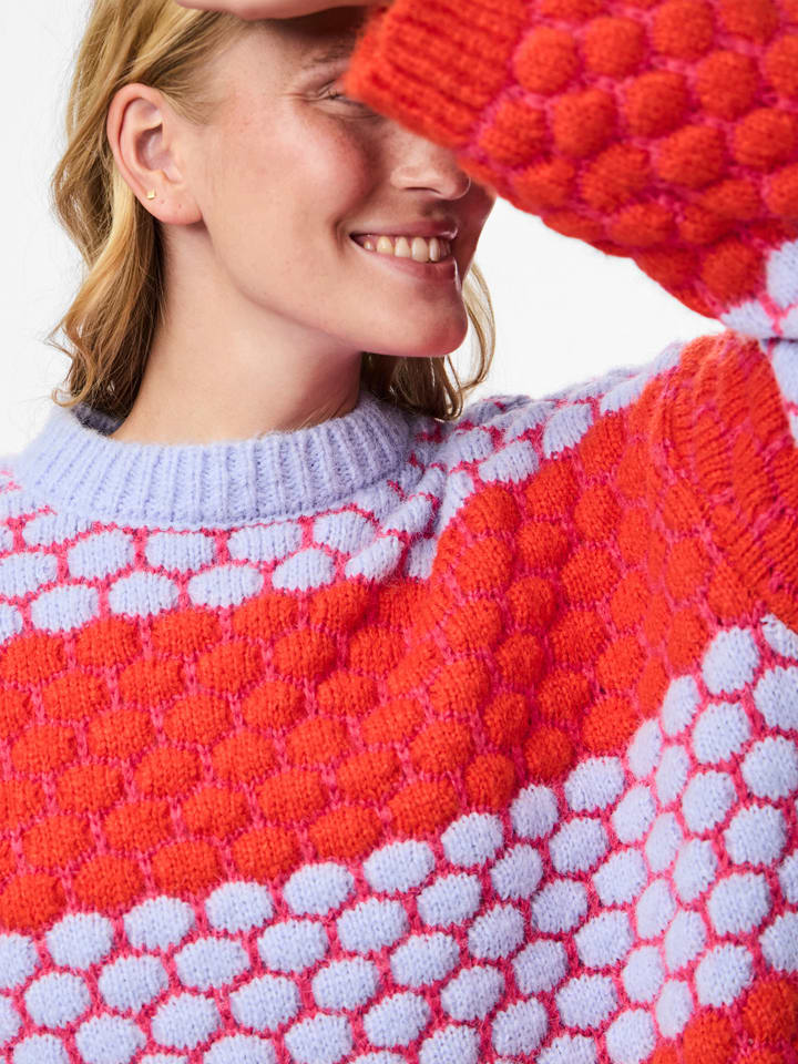 Sveter Pieces Rot 4556256 Pullover in Rot - 2