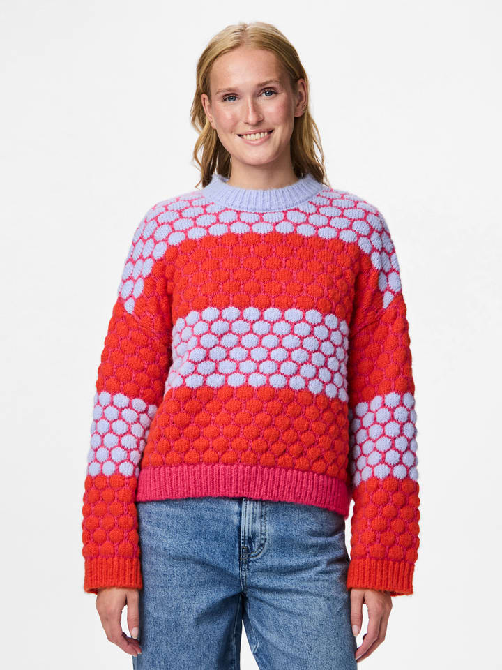 Sveter Pieces Rot 4556256 Pullover in Rot - 4