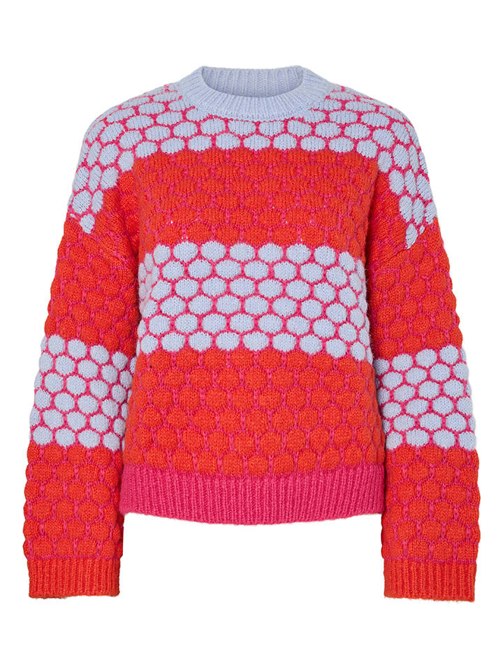 Sveter Pieces Rot 4556256 Pullover in Rot - 6