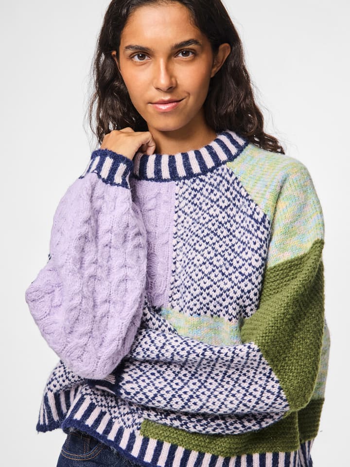 Sveter Pieces Lila 5245918 Pullover in Lila - 4