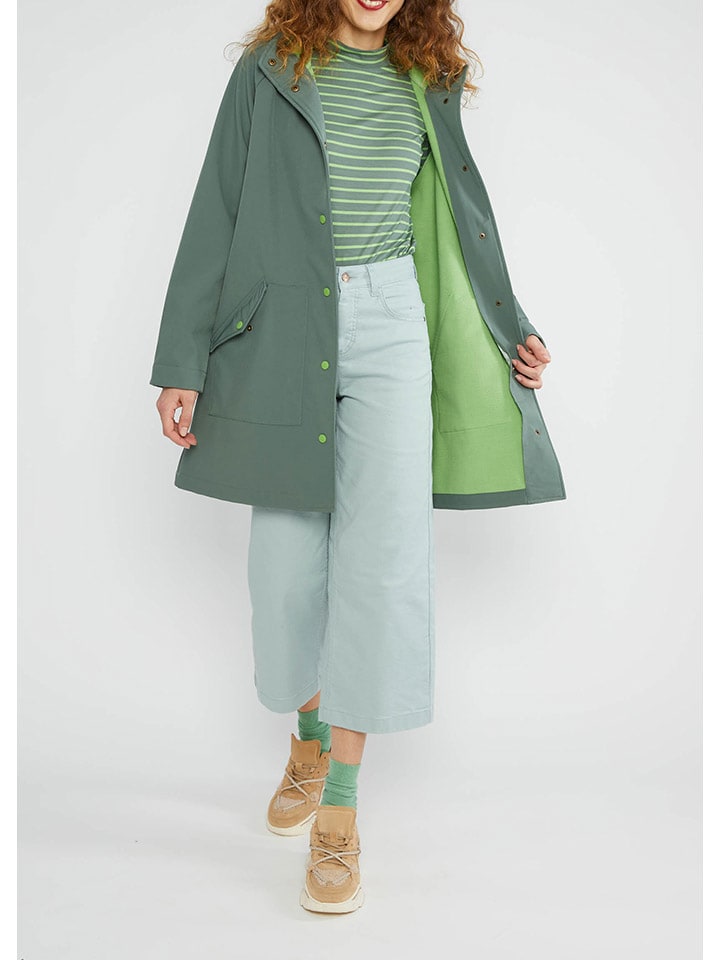Dámska bunda Blutsgeschwister Khaki 1525556 Regenmantel in Khaki - 1