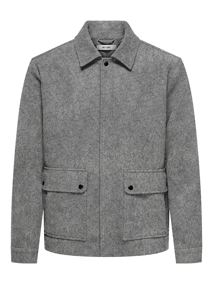 Bunda ONLY & SONS Grau 684466 Hemdjacke "Ponnor" in Grau - 1