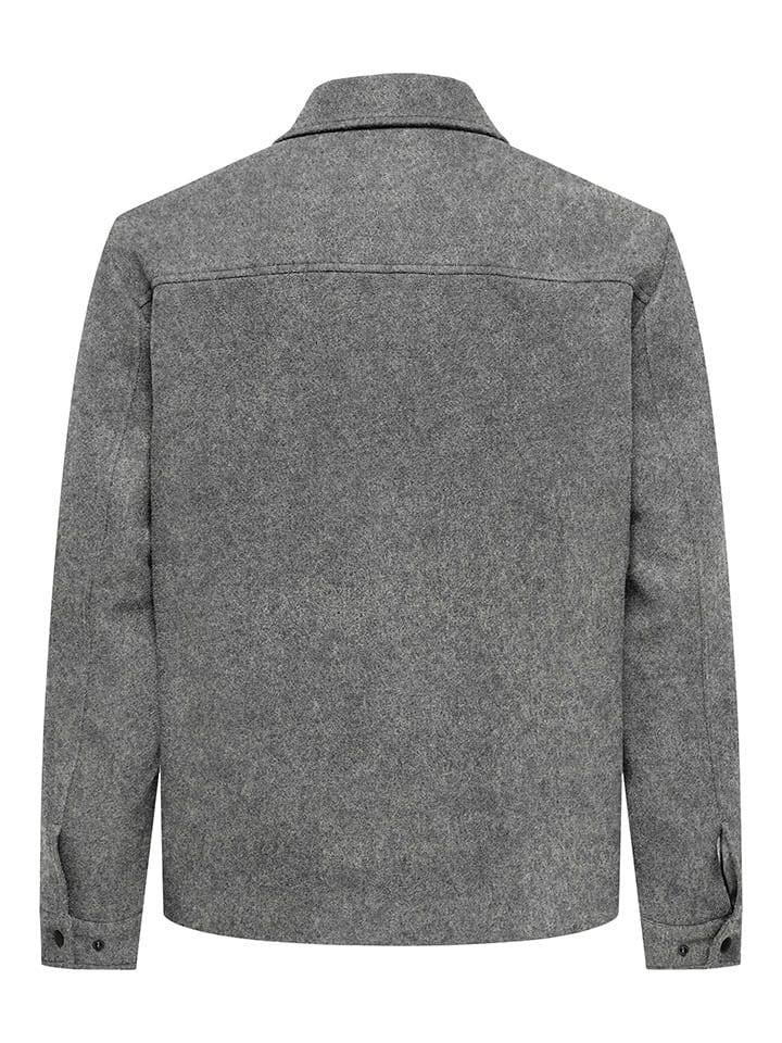 Bunda ONLY & SONS Grau 684466 Hemdjacke "Ponnor" in Grau - 2