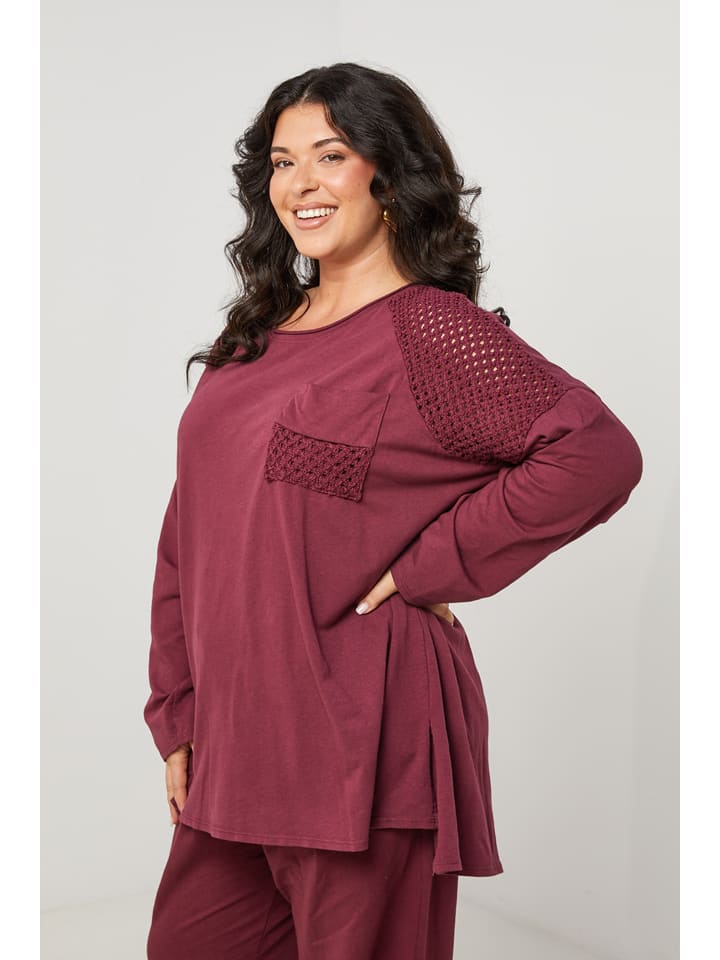 Curvy Lady Bordeaux 9597953 Longsleeve in Bordeaux - 2