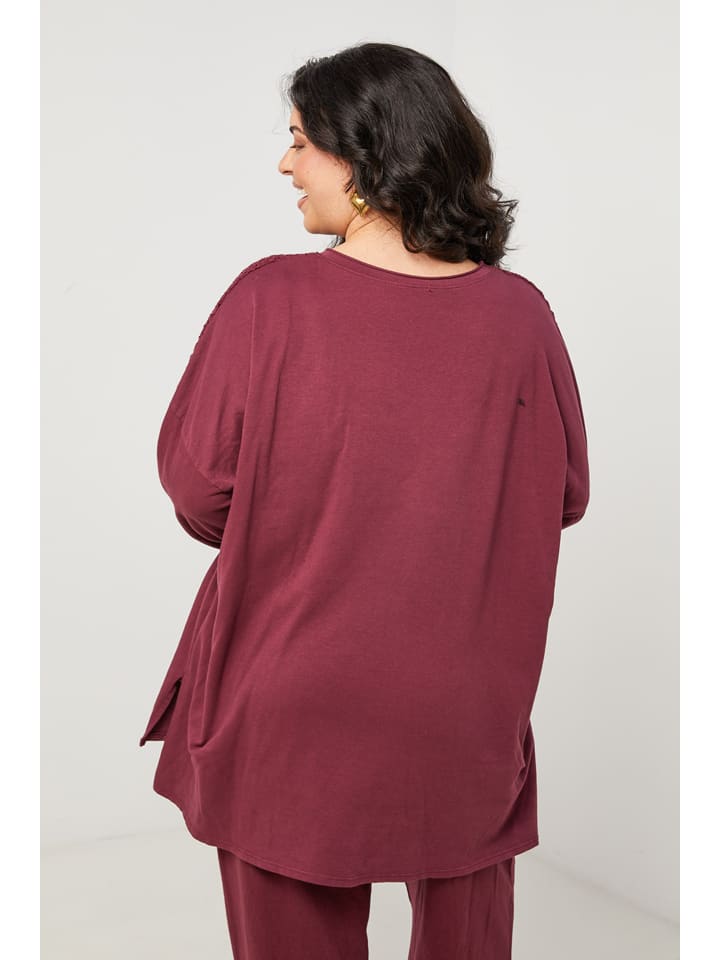 Curvy Lady Bordeaux 9597953 Longsleeve in Bordeaux - 3