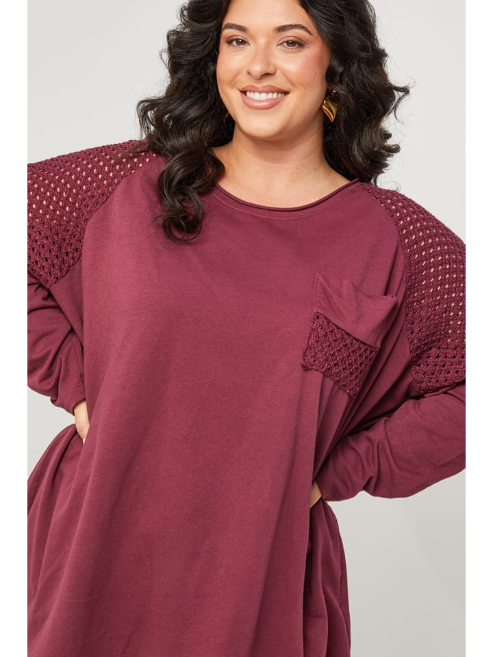 Curvy Lady Bordeaux 9597953 Longsleeve in Bordeaux - 4