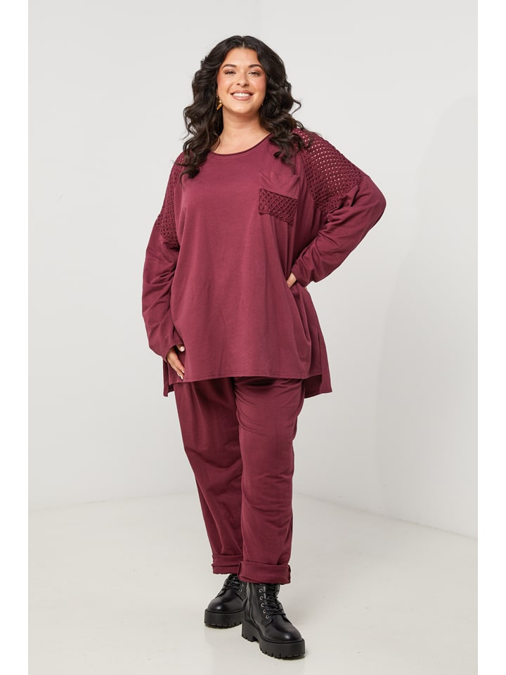 Curvy Lady Bordeaux 9597953 Longsleeve in Bordeaux - 5
