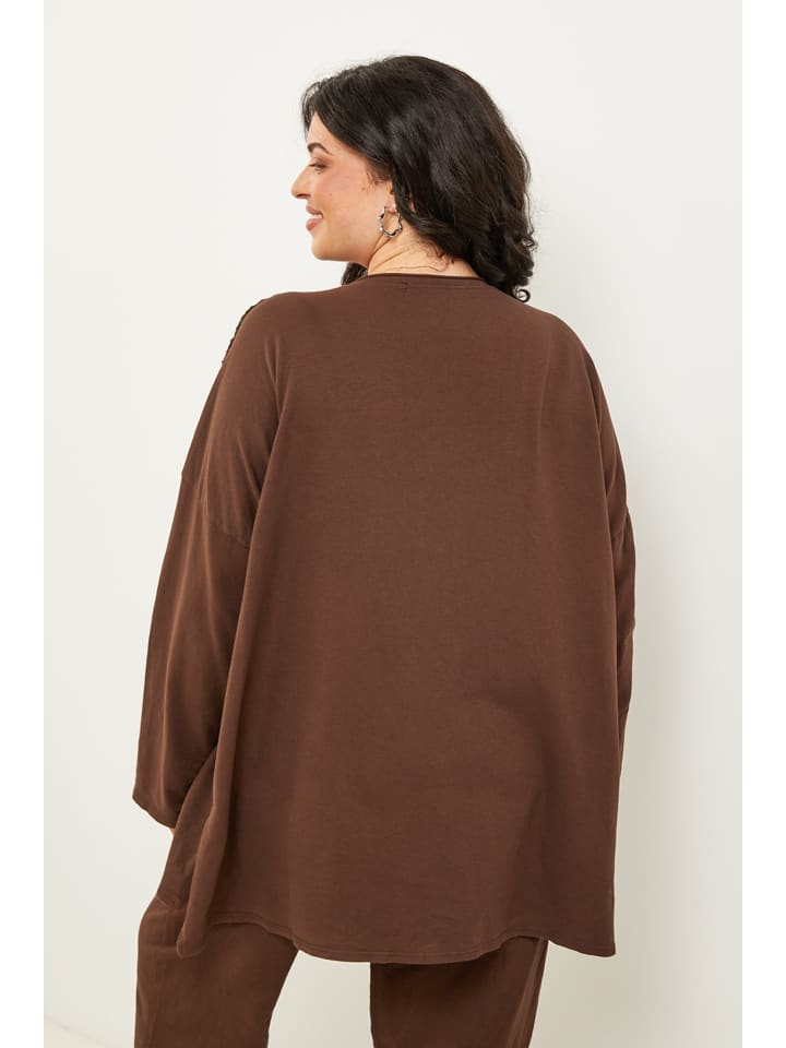 Curvy Lady Braun 9200937 Longsleeve in Braun - 3