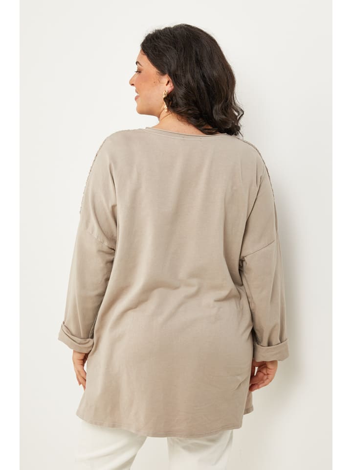 Curvy Lady Beige 8582216 Longsleeve in Beige - 3