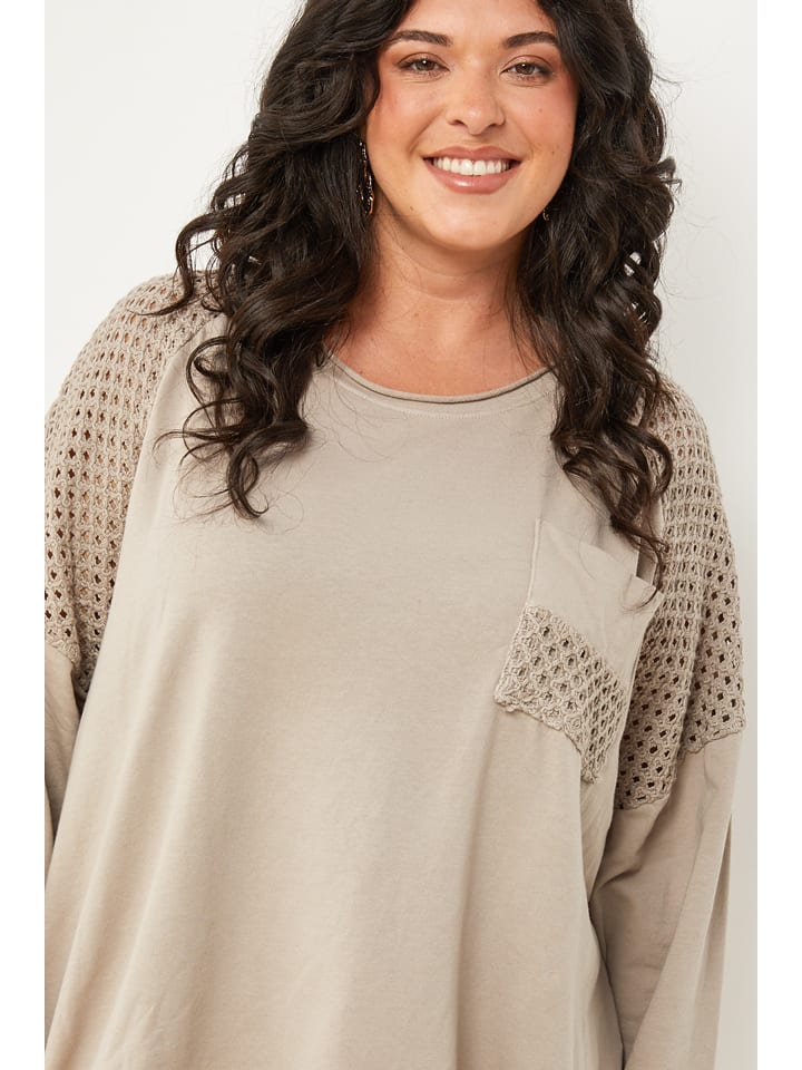 Curvy Lady Beige 8582216 Longsleeve in Beige - 4
